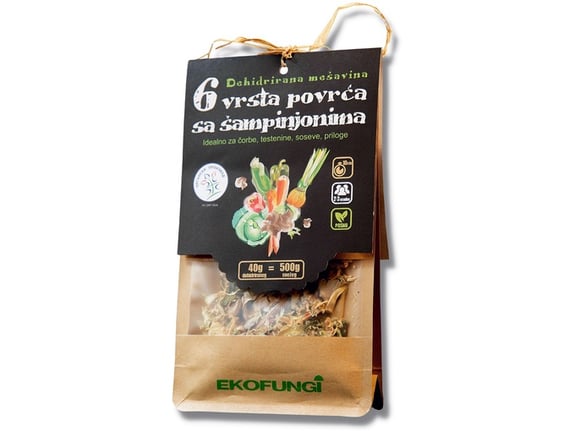 Ekofungi Ragu Mix - Organske pečurke sa povrćem, bez glutena 40g