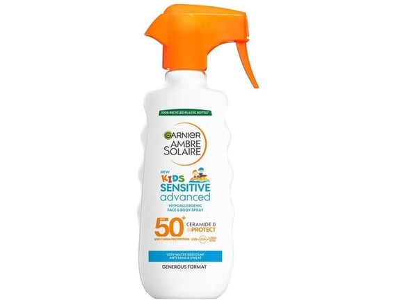 Garnier Ambre Solaire Sprej za decu za zaštitu od sunca Kids Sensitive Advanced SPF50+ 270ml