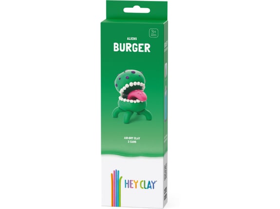 Hey Clay Glina Aliens Burger 3kom