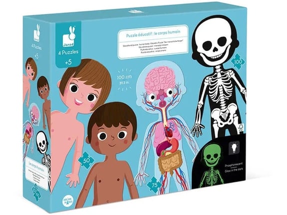 Janod Edu slagalica Ljudsko telo 50, 75, 100kom