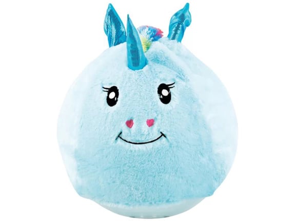 John Toys Lopta za skakanje sa plišanom navlakom sa likom jednoroga