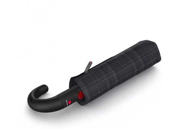 Knirps Kišobran medium duomatic men's prints check with crook handle T.260