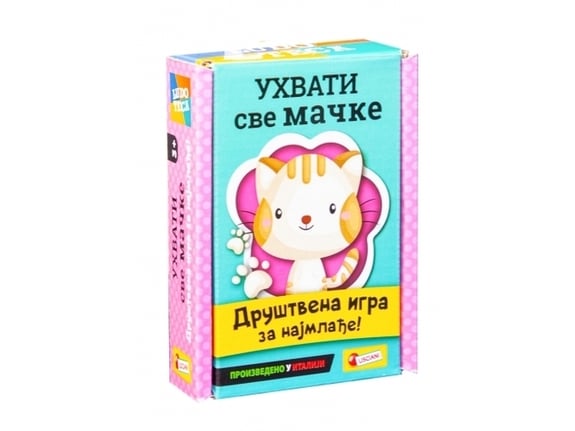 Lisciani Ludoteca SR Društvena igra Uhvati sve mačke, Pometi mačku i igra memorije 3u1 RS85774