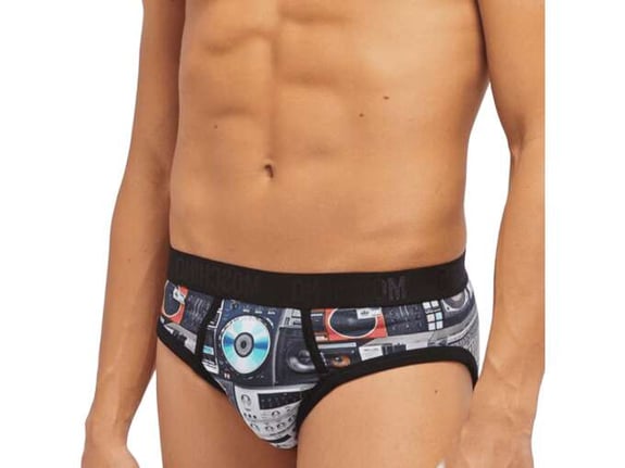 Moschino Underwear Muške raznobojne brif gaće sa printom