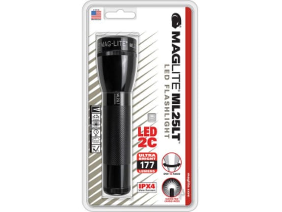 Maglite Lampa LED 2xC ML25LT blister IPX4 43,1x168,4 mm cca 310 m