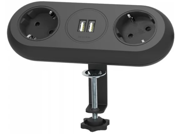 Orno Prenosna priključnica 2x2P +2xUSB 1,4m