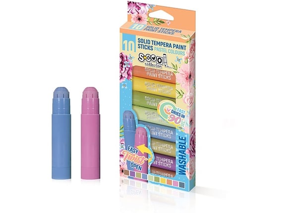 S-cool Tempere u stiku Pastel 1/10 10gr SC1690