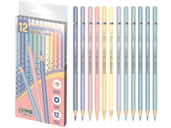 S-cool Drvene bojice Super soft Chrystal candy 1/12 SC2591