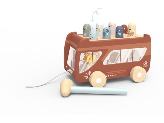 Speedy Monkey Dečja igračka Veseli autobus sa čekićem