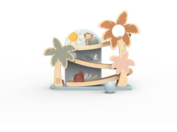 Speedy Monkey Dečja igračka Drvena rampa sa lopticama