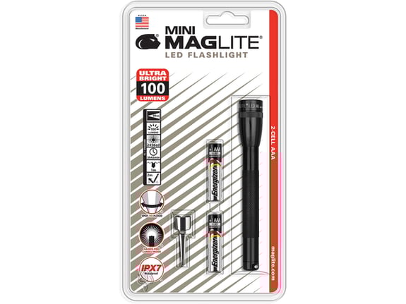 Maglite Lampa LED 2xAAA Mini blister sa baterijom i kopčom za džep IPX7 19x127 mm cca 90 m