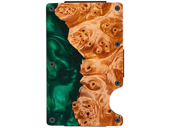 Shopito Metalni novčanik za kartice Boson epoxy/drvo