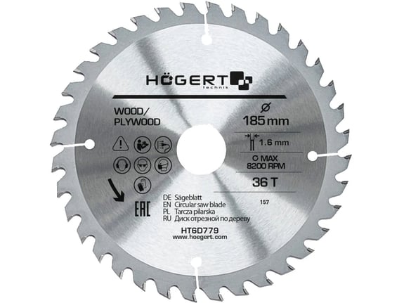 Hogert Testera za cirkular 185x36t
