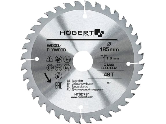 Hogert Testera za cirkular 185x48t