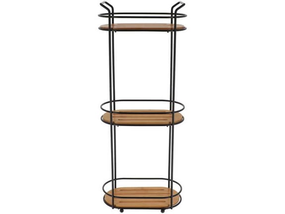 Tendance Žičana trostruka polica bambus 62,5x24,5x13,5cm