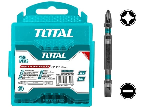 Total alati Udarni bitovi PH2+SL6.0 10kom 65mm