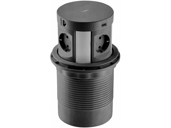 GTV Utičnica ugradna Confort plus 4xkonektor. 2xUSB. 2xRJ45. wifi punjač 1.5m