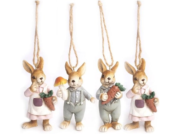 Viter Uskršnja figura zeka sa šargarepom 6x4x9cm