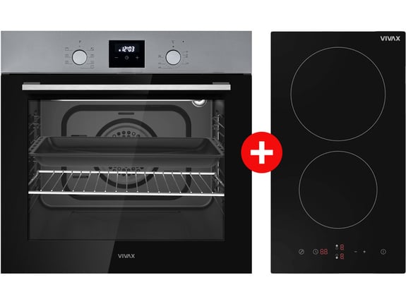 Vivax Ugradna rerna BO-808BFD X + Vivax Ugradna ploča BH-02MVC