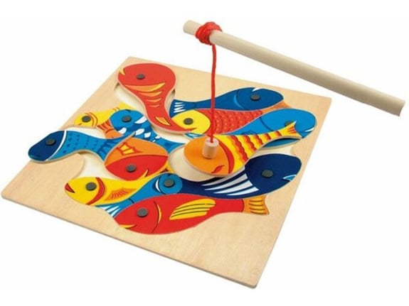 Woody Drvena riba-magnet-pecanje