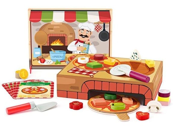 Woody Didaktička igra sa umetanjem oblika Picerija Karlo