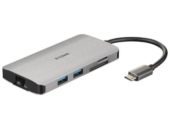 D-Link Hub Docking DUB-M810 8in1 USB-C-HDMI/USB3.0x2/CR/PD/GLAN
