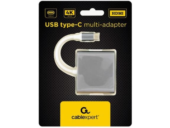 Gembird Adapter USB type-C multi HDMI, USB, PD, Space Grey FO (alt A-CM-HDMIF-05) x-A-CM-HDMIF-02-SG