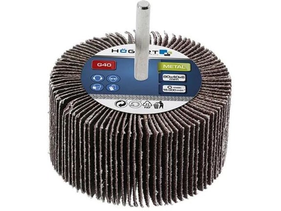 Hogert Brusni točak na osovinici P100 80x40x6mm