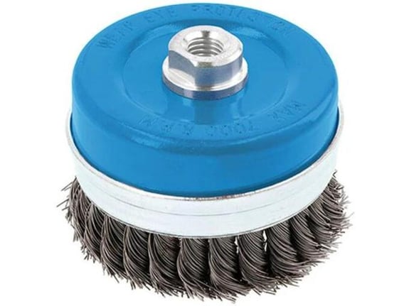 Hogert Lončasta četka za brusilicu M14 100mm čelik 0,05mm
