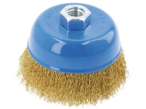 Hogert Lončasta četka za brusilicu M14 100mm mesing 0,03mm