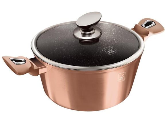 Kaufmax Šerpa sa poklopcem 28cm rose gold metalic collection km-0057