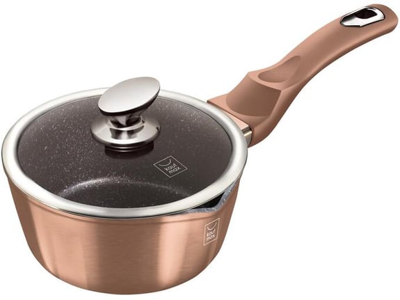 Kaufmax Šerpica za sos sa poklopcem 16cm rose gold metalic collection km-0052