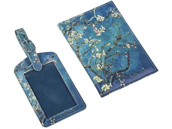 Shopito Futrola za pasoš + tag za kofer Van Gogh cvet badema