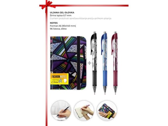 Moja Knjižara Set 3 gel olovke Vinson 208 exceed i notes Fashion a6/96