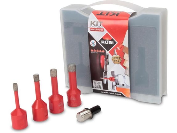 Rubi Set burgija za keramiku za suvo bušenje sa adapterom za bušilice 6 8 10 12mm M14 50938