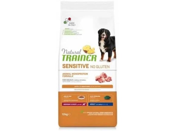 Trainer Natural Medium/Maxi Sensitive No Gluten Pork 12kg