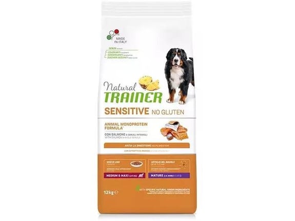 Trainer Natural Medium/Maxi Sensitive No Gluten Salmon 12kg