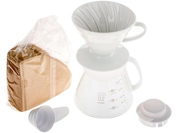 Hario V60 keramički set 02 beli