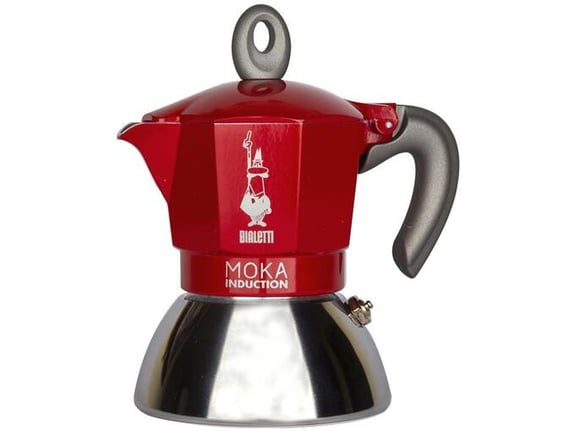 Bialetti Moka pot new induction 2 cup crvena