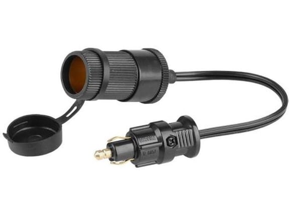 Carmotion Univerzalni adapter sa kablom 26cm i din utičnicom 12/24v dc napajanjem max 15a sa euro priključkom