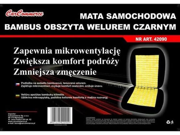 Ccm Obloga sedišta velur sa bamboo uloškom