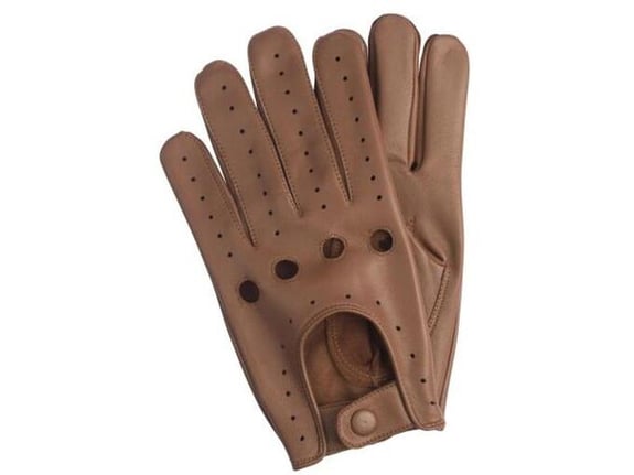 SW Kožne rukavice za vožnju svetlo braon