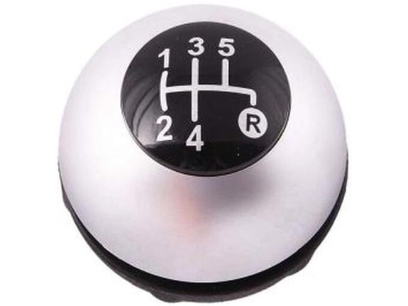 888 Car Accessories Fiat 500 2007- ručica menjaca 5 brzina srebrni poklopac