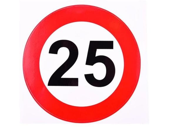 888 Car Accessories Nalepnica ograničenja 25 velika