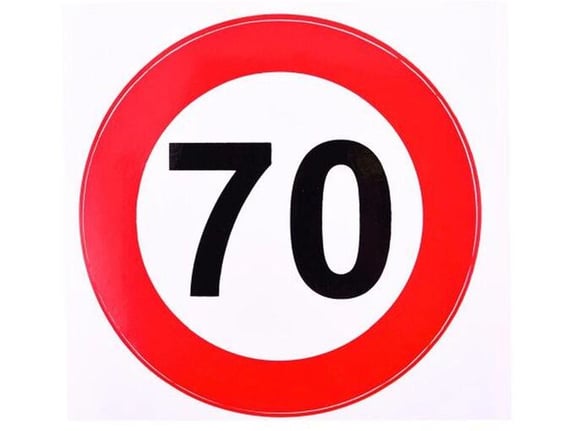 888 Car Accessories Nalepnica ograničenja 70 velika