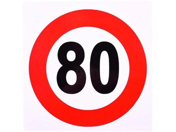 888 Car Accessories Nalepnica ograničenja 80 mala