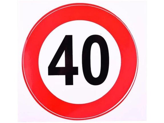 888 Car Accessories Nalepnica ograničenja 40 velika