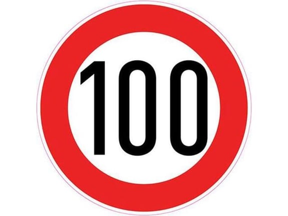 888 Car Accessories Nalepnica ograničenja 100 velika