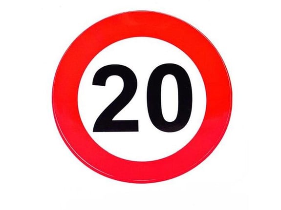 888 Car Accessories Nalepnica ograničenja 20 velika