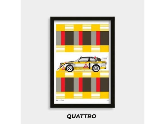 Heel tread Poster audi quattro rally 50x70cm
